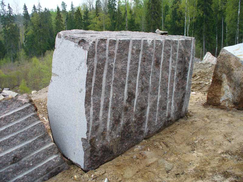 Delivery of granite blocks (raw materials for manufacture).  =>Following