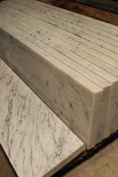 Semifinished products of marble window sills.  =>Following