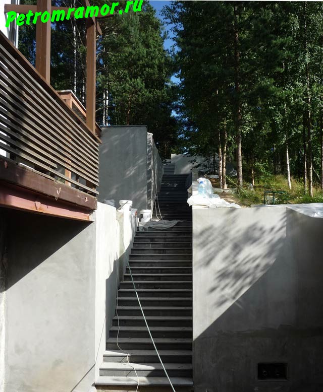 лестницы гранитные в интерьере