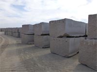 Sale granite blocks from the wholesale warehouse in St. Petersburg